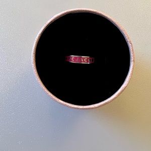 Marc Jacobs Women's Pink Silver Ring. Size 7.